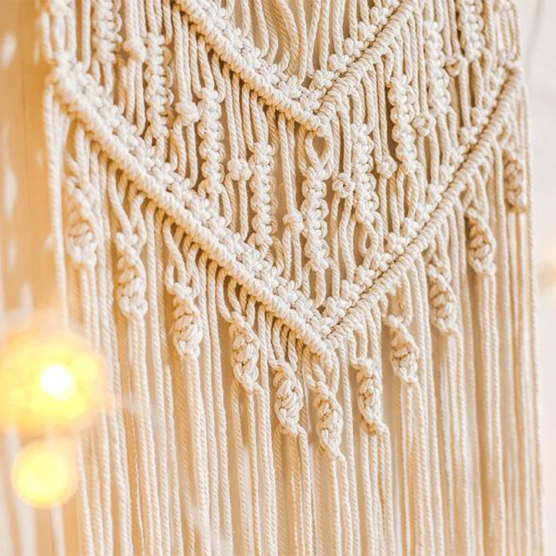 Настенное украшение ручной работы макраме богемный Тканый гобелен из чистого