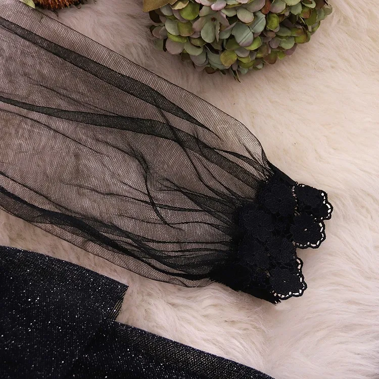 2019 autumn winter new women O-neck gauze bubble sleeve waist ruffles bright silk ball gown dress female elegant tiered dresses |