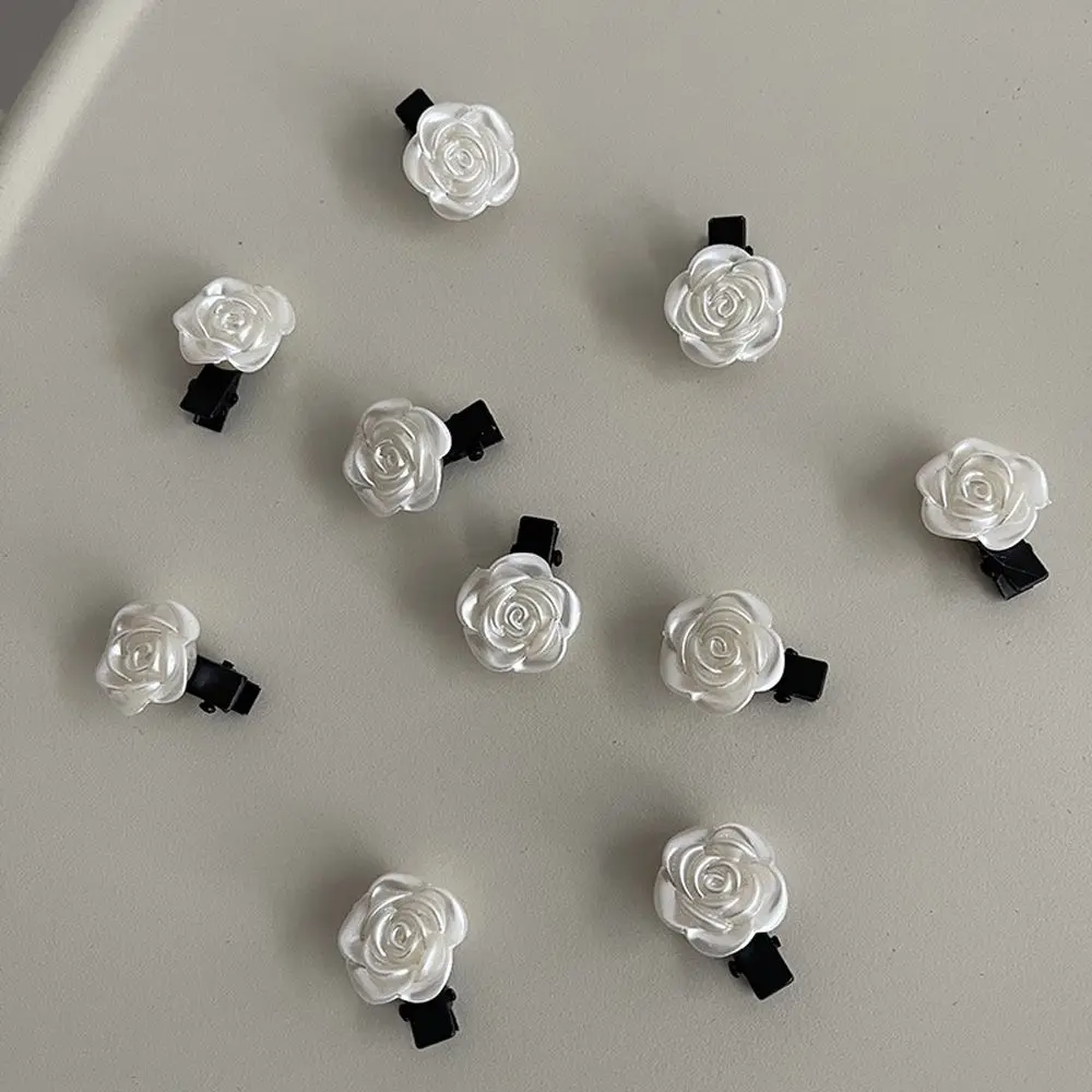 

New Mini Camellia Hair Clips For Women Girls Rose Flower Barrettes Small Hairpins Duckbill Side Clip Headwear Hair Accessories