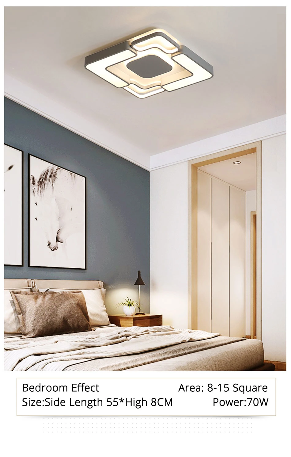 LED ceiling lights White/Grey body Modern living room for bedroom support 110V and 220V Remote control led lamps
