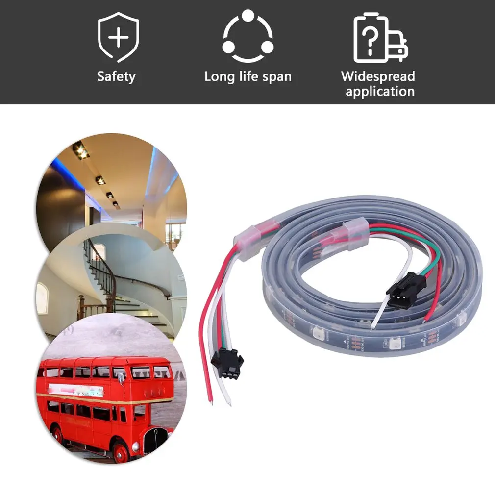 WS2812B 5050 RGB Светодиодная лента 1 м 30 светодиодный индивидуальный адресуемый светильник в полоску изысканно спроектированный прочный