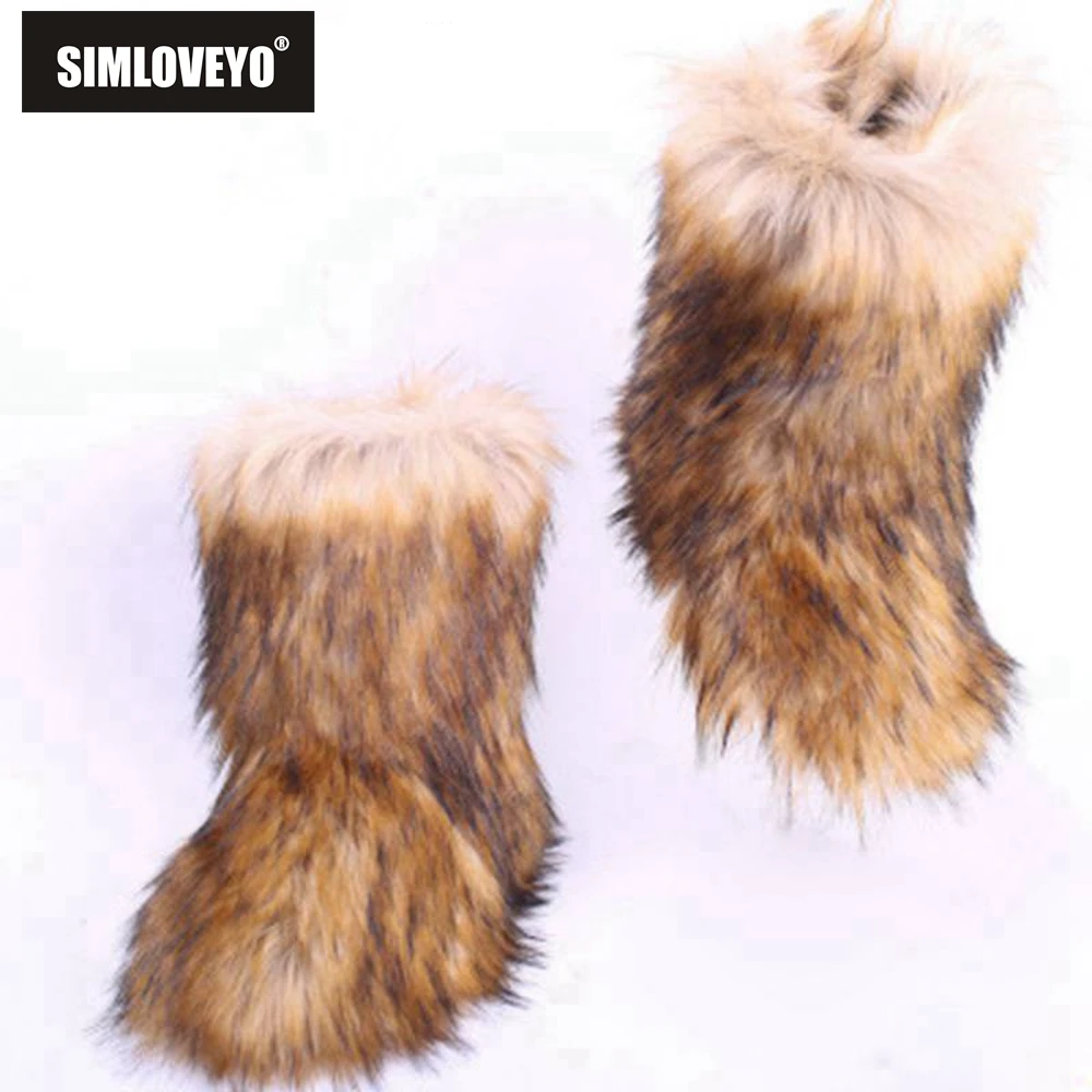 SIMLOVEYO меховые сапоги зимняя обувь женские зимние с сумкой повязкой на голову