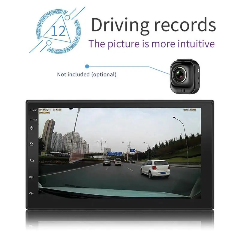 Все в одном 7 дюймов Android 8 1 двойной 2 DIN 16G четырехъядерный gps автомобильный MP5 плеер