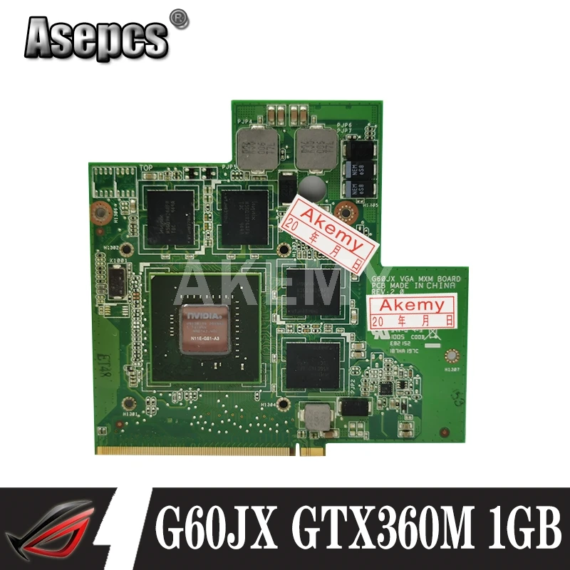 Asepcs Высокое качество для For Asus G60JX VGA карта графическая N11E GS1 A3 GTS360M GTX 360M 1GB 100%