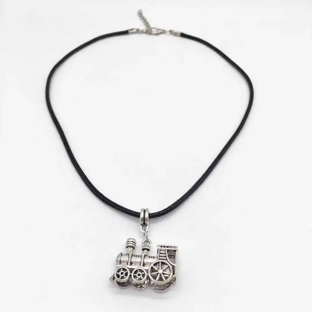Винтажные подвески локомотивы с маленьким поездом ожерелье для самостоятельной