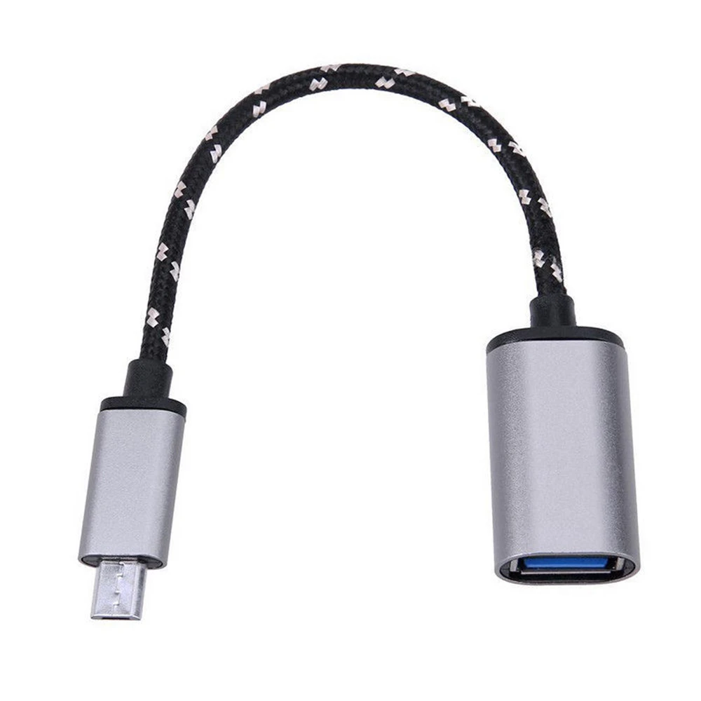 Кабель переходник OTG с Micro USB папа на мама из алюминиевого сплава для Samsung S4 S5 S6 S7