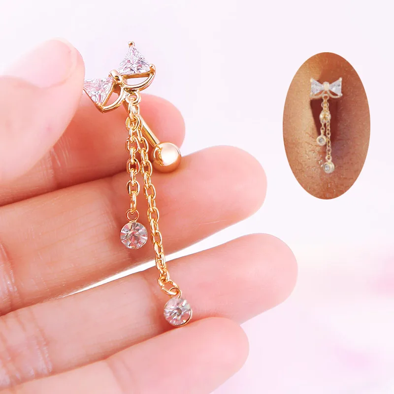 Имитация пирсинга затычки для ушей имитация перегородки стразы бант пупок