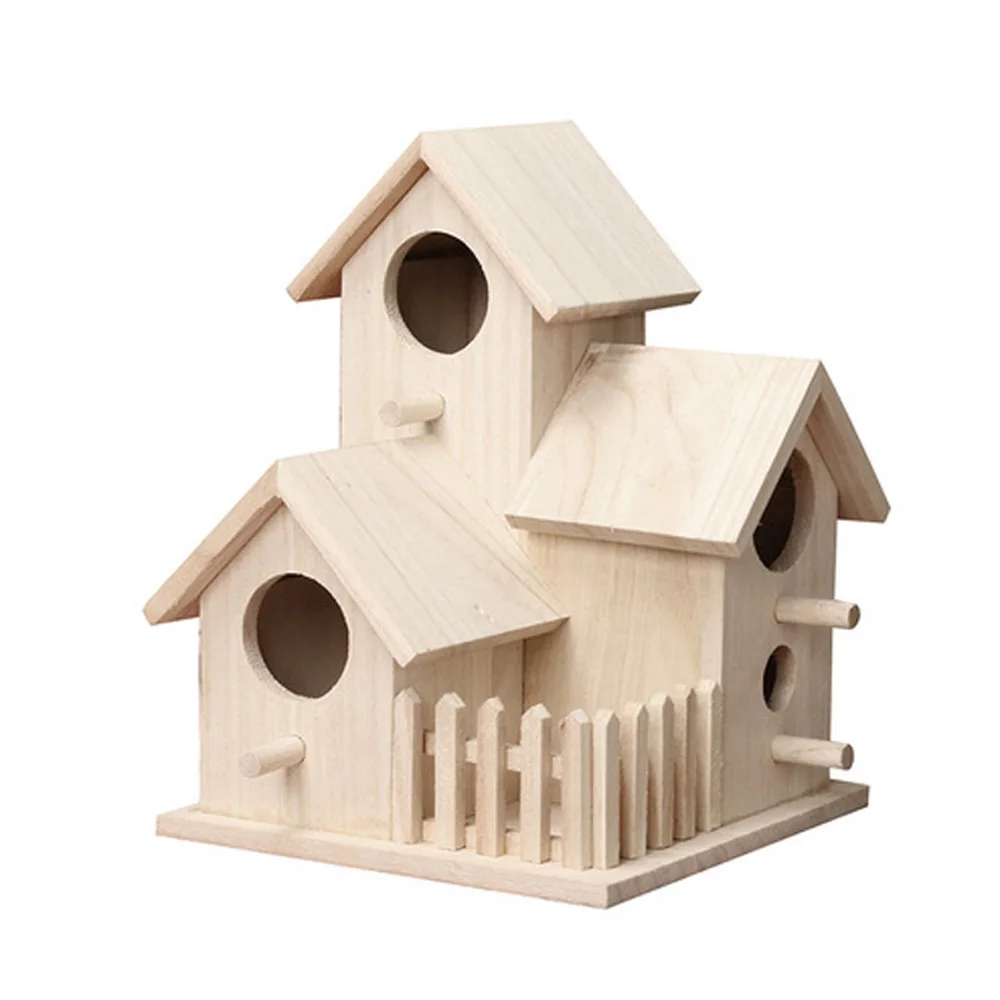 

Bird House Scene Indoor/outdoor Wooden Decorative Hanging Garden Parrots Nest
