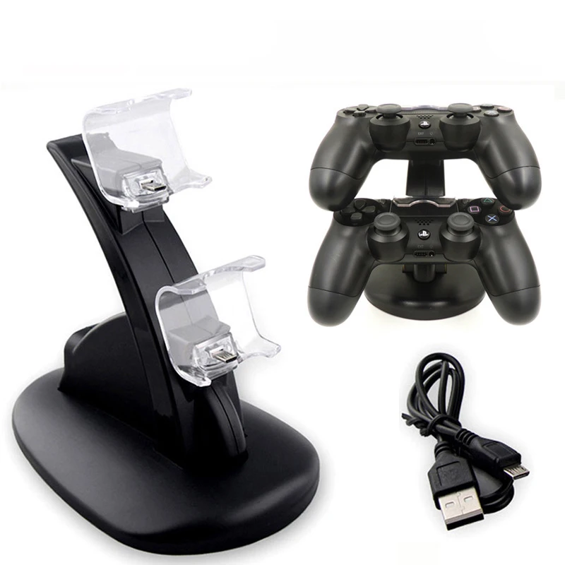 

PS4 Controller Charger Dock LED Dual USB ps 4 Charging Stand Station Cradle For Sony Playstation 4 PS4 / PS4 Pro Slim Controller