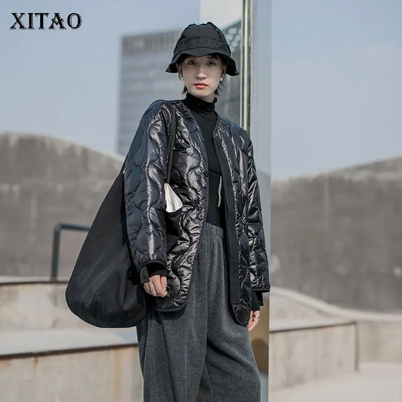 XITAO элегантные черные женские парки маленькие свежие повседневные зима 2019 одна