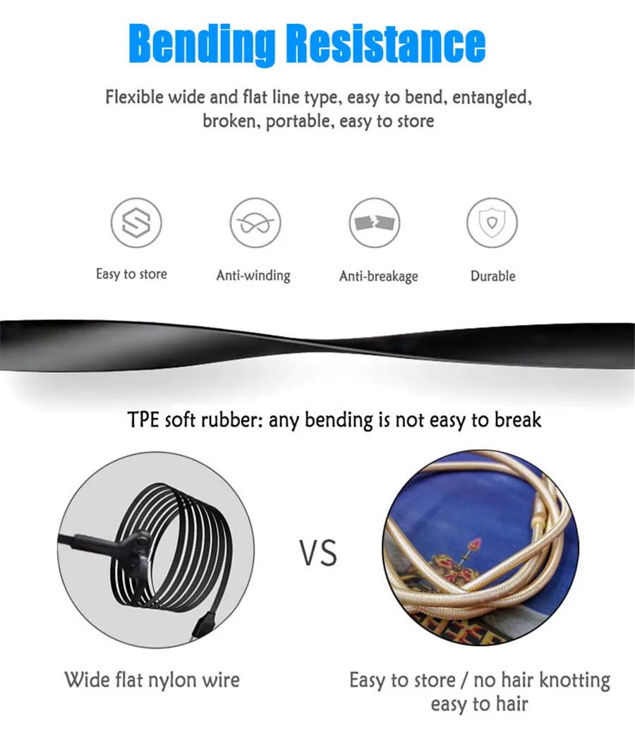 2.4A Fast Charging Type C USB Cable 180 Degree Game Cord for Samsung S10 S9 S8 Mobile Phone Pubg Gaming Wire for Xiaomi Huawei