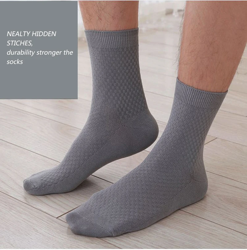 10Pairs High Quality Men's Socks Polyester Men's Socks Business Breathable Deodorant Compression Socks Casual Long Male Sock