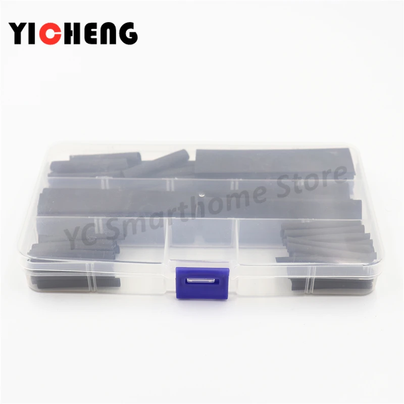 127 шт. в коробке Черный экологически чистый огнестойкий термоусадочный набор