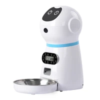 2021 new smart pet feeder stainless steel food bowl with voice record lcd screen timer
