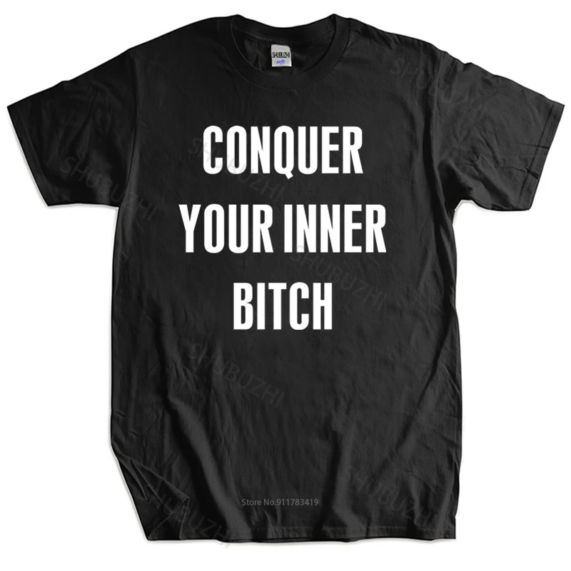 Мужские летняя хлопчатобумажная футболка Свободные топы Покорите вашу