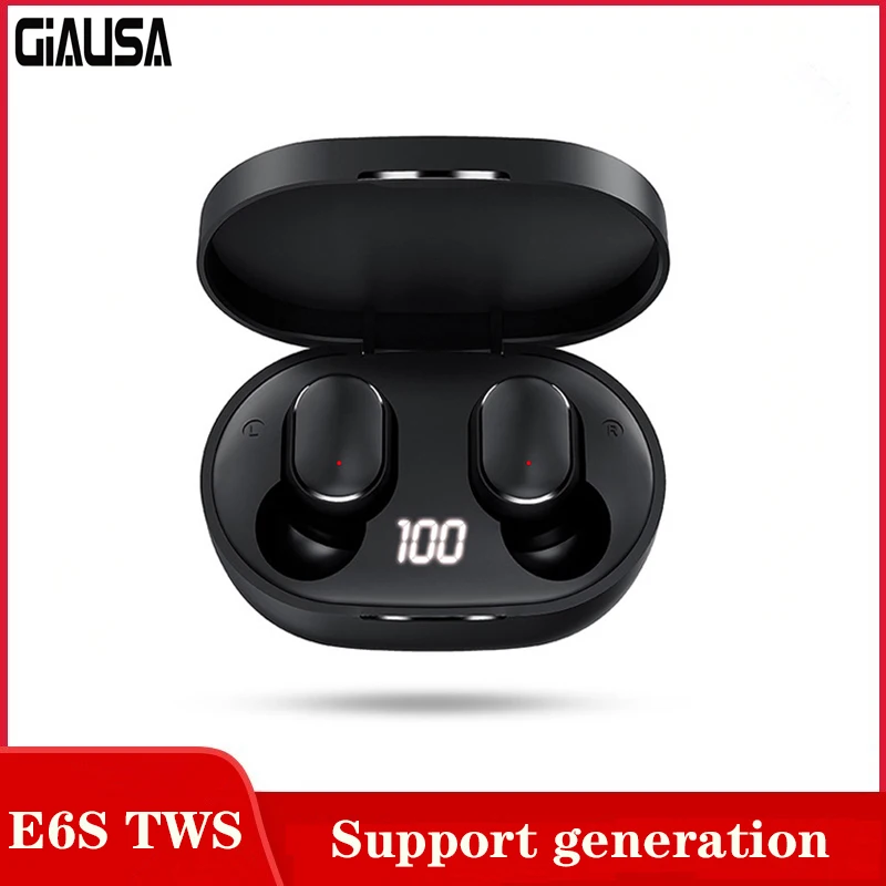 2020 Новый E6S наушники вкладыши TWS с 5 0 Bluetooth 9D стерео Беспроводной для телефона Redmi