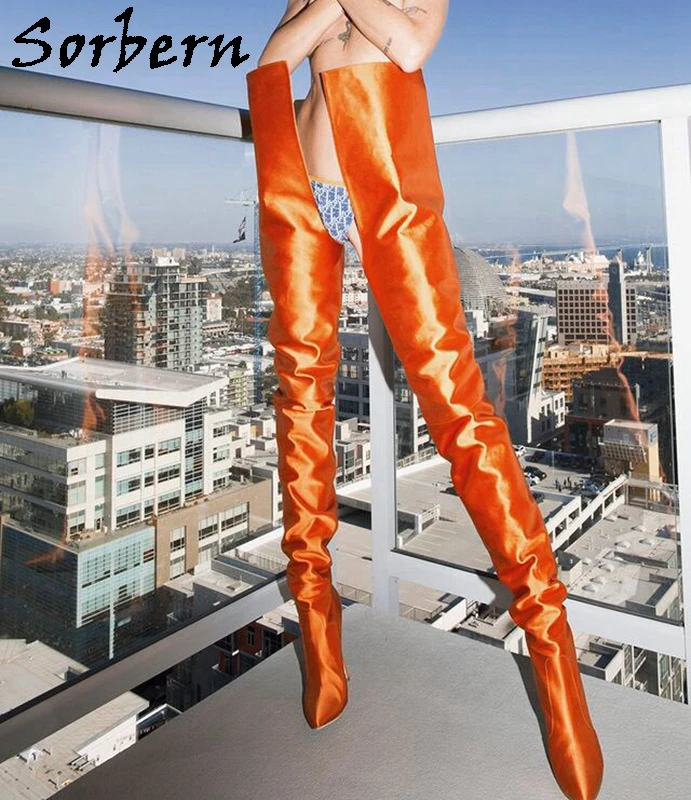 Sorbern Custom Extreme Long Boots Waist High Crotch Thigh High Boots Over The Knee High Heel Stilettos Pointed Toe Shoes