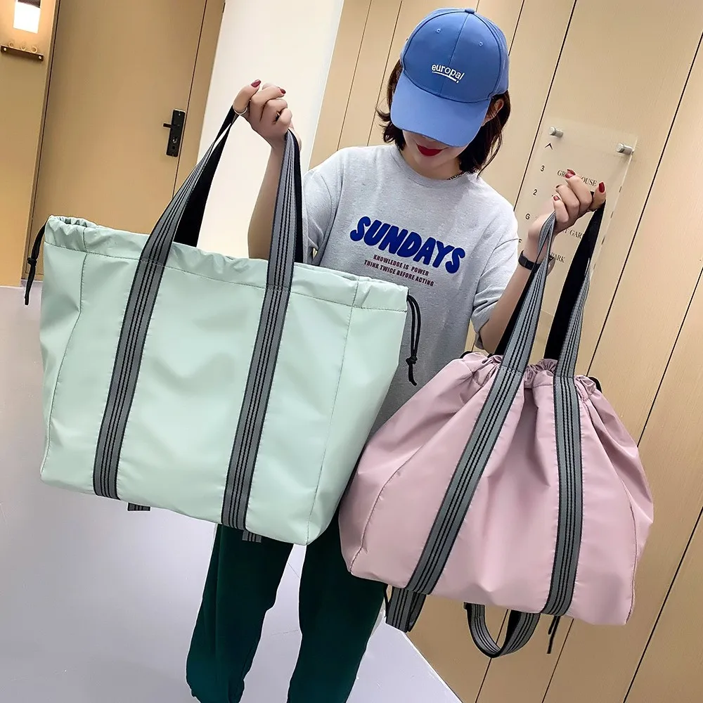 

Fashion Travel Bag Drawstring Fitness Gym Bag Multifunctional Sports Back Pack Waterproof Shoulder Bag For Women Sac De Voyage