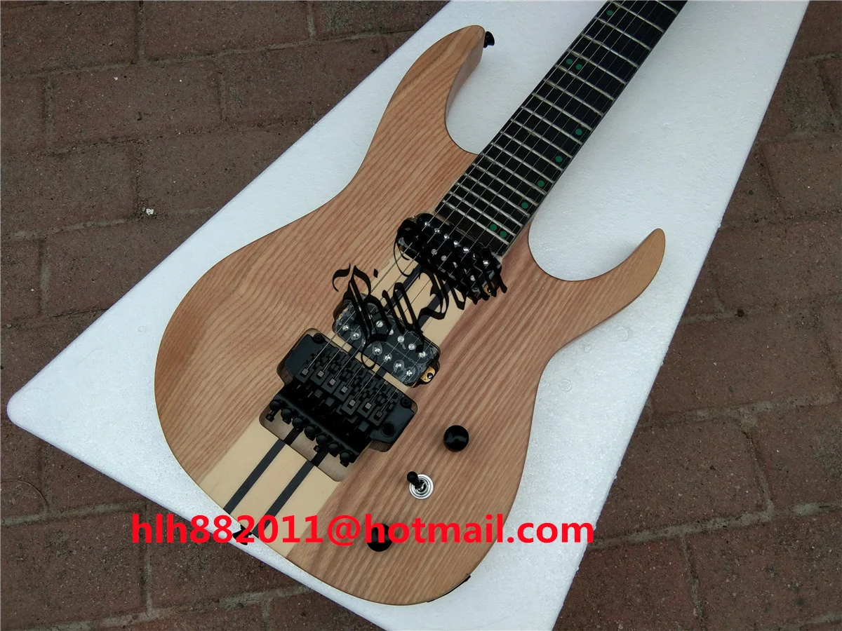 Матовая натуральная электрическая гитара с 7 струнами двойная волна пепельный