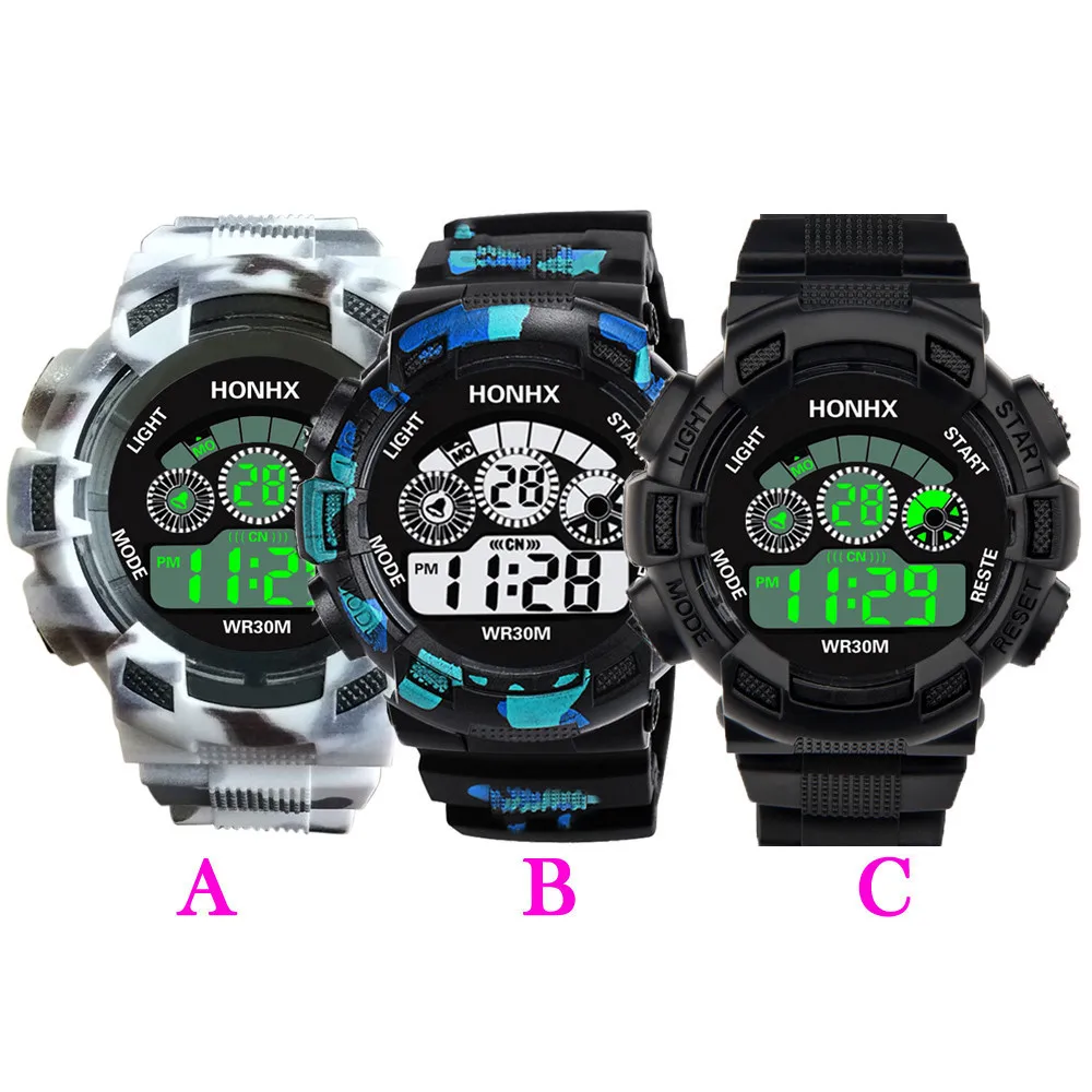 

Led Watches Digital Watch Men Waterproof Fashion Clock Analog Alarm Date Sport Watches Silicone Band Wristwatch Relogio 20*