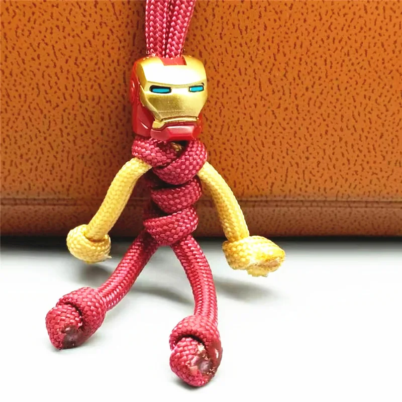 Брелок для ключей милый конструктор байкер шлем подвеска плетеная веревка