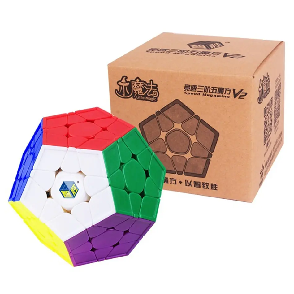 Маленький волшебный куб V2 Yuxin 3x3 Megaminx кубик без наклеек 3X3 с 3 уровнями скорости
