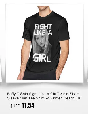 Buffy T Shirt Letter Print Buffy T-Shirt Men Summer Tee Shirt Plus size Cotton Awesome Short-Sleeve Printed Tshirt