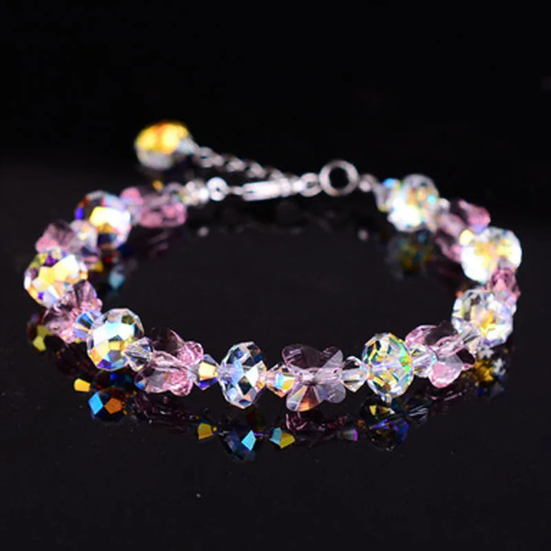 

Crystal Ins Butterfly Bracelet Bracelets on Hand Couple Charms for Women 14 K Gold Women's Mem Paired Couples Charm Friendship