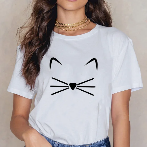

Vogue Summer Casual Tshirts Fashion T Shirt Women Short Sleeve Cotton Tees Harajuku Graphic Tops 2020 New Arrival Ka