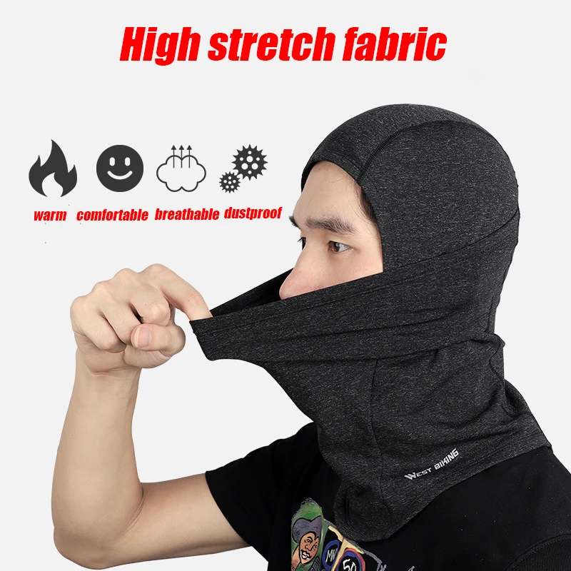 Зимняя велосипедная шапка WEST BIKING теплая ветрозащитная Пылезащитная шарф