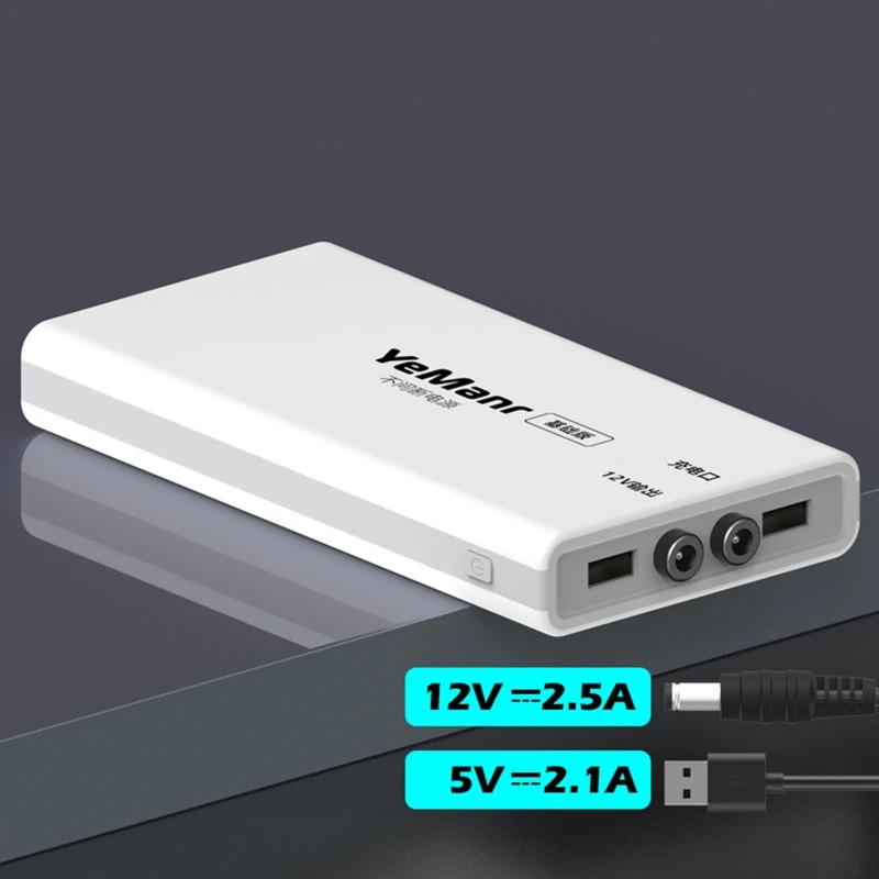 

63HA 12V-2.5A Mini UPS Battery Backup Surge Protector for WiFi Router Security Camera