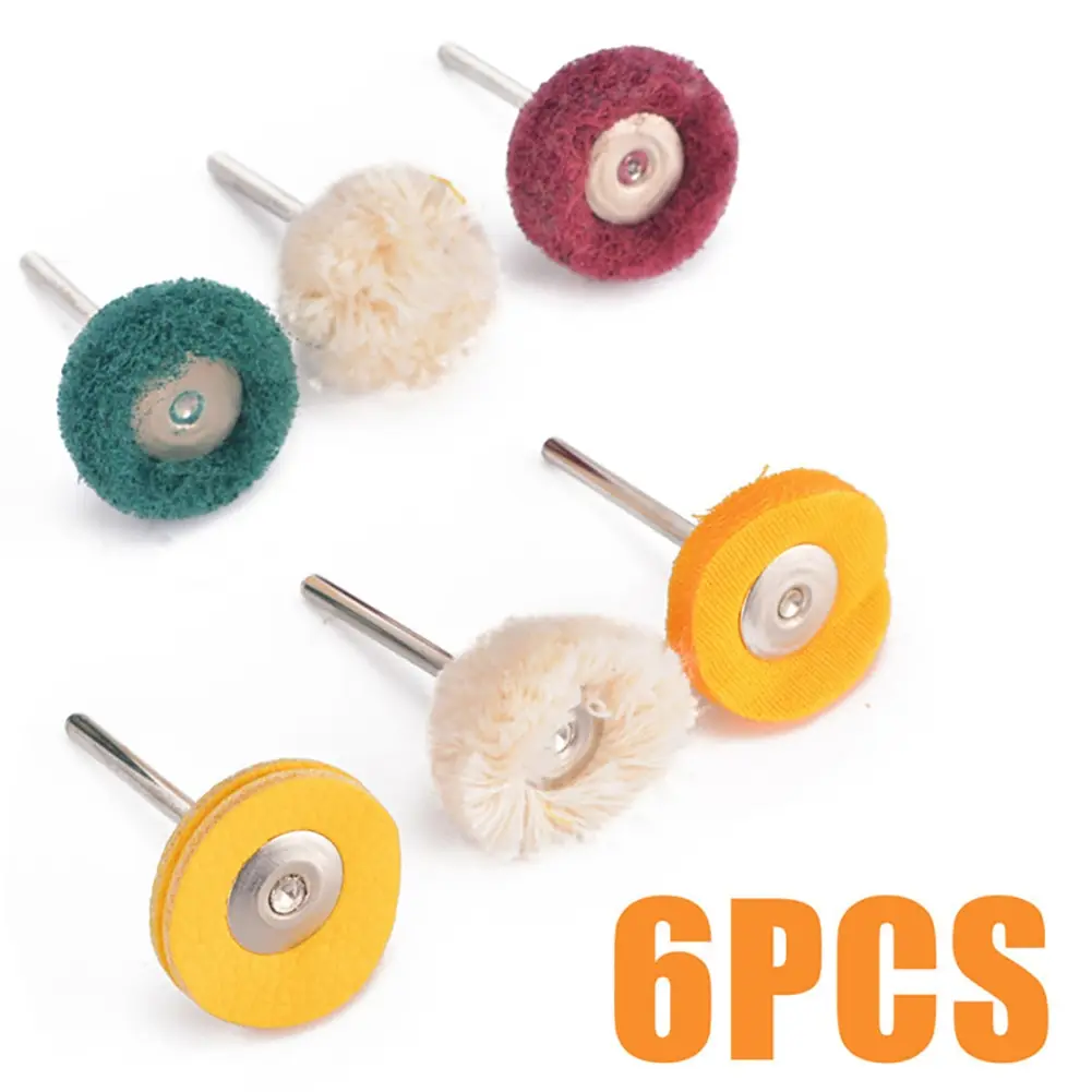 6 шт. шерстяной войлок шлифовальные головки абразивный полировальный круг 2 35/3 мм