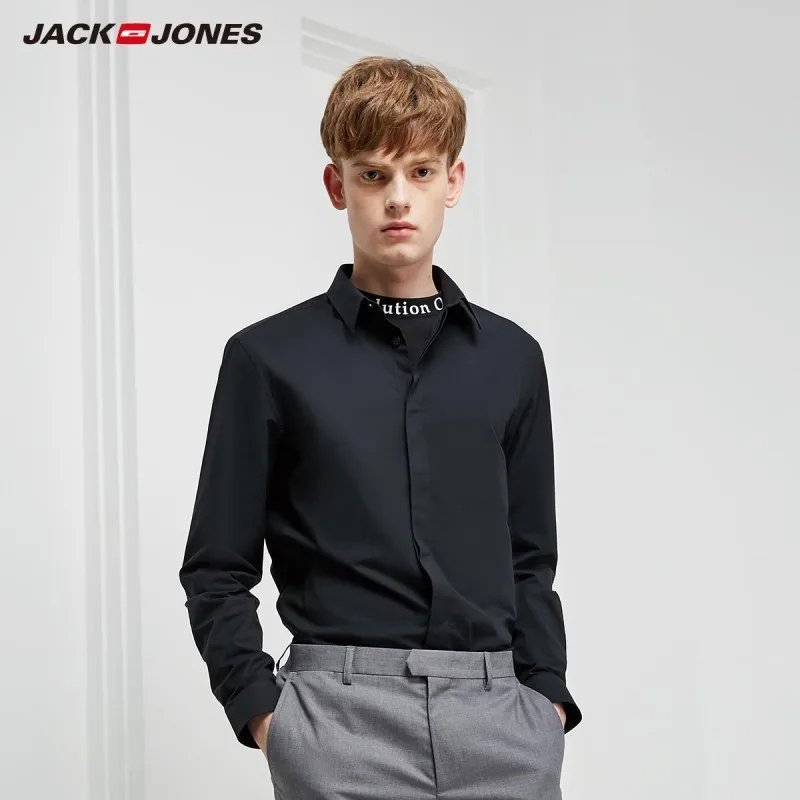 Мужская деловая Повседневная рубашка с длинными рукавами JackJones