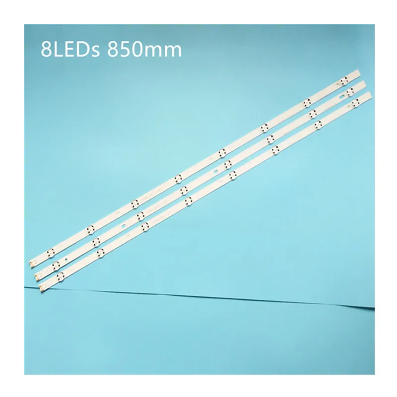 

New Kit 3 PCS 8LEDs 850mm LED backlight strip for LG 43LH604V 43LH60_FHD_A Type UF64_UHD_A 43UH610V 43UF640 43UH610A 43LH5700