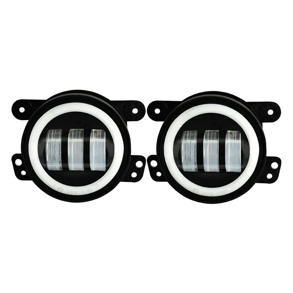 Autmens 3 пары 7 &quotHalo светодиодный фонарь 5 дюймов противотуманная фара 4 дюйма