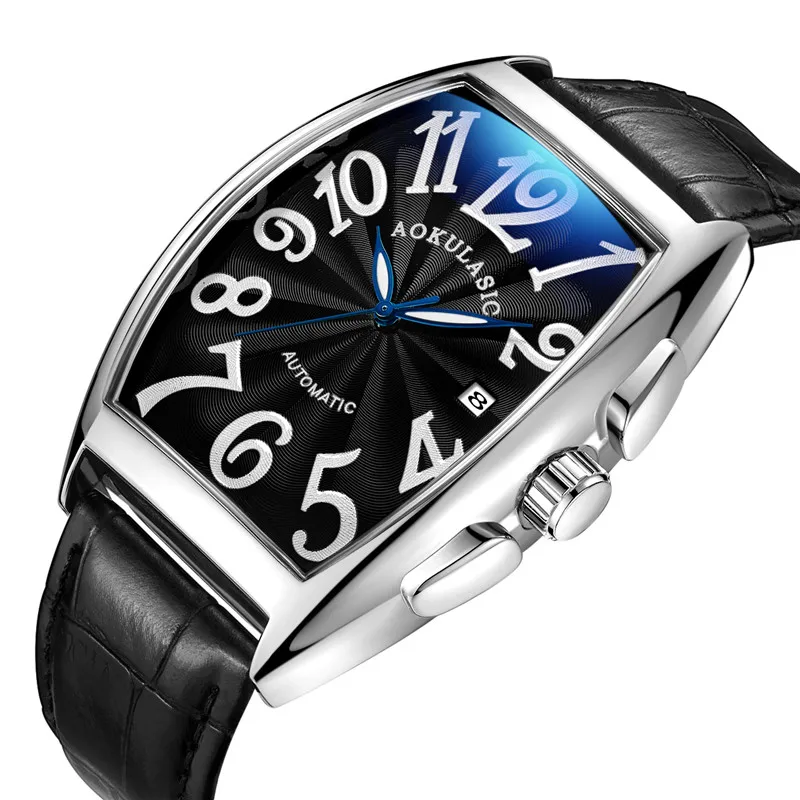 

Aokulasic Automatic Mechanical Men's Watch Fashion Sports Male Clock Casual Brand Luxury Waterproof Business Men's Watch 2021 02
