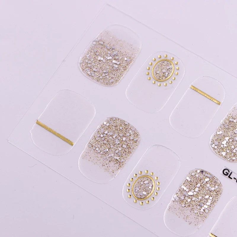 Корея предназначен обертки блестящие, дизайн ногтей Стикеры наклейки многоцветная ногтей Стикеры s полоски «сделай сам» салонного маникюра Прямая поставка