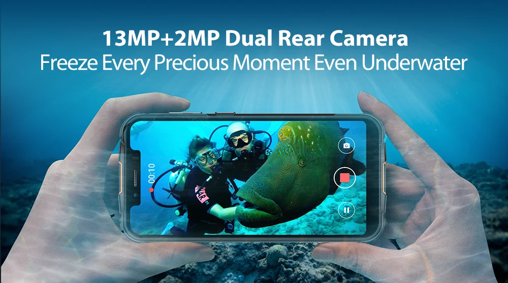 Ulefone Armor 5S IP68 водонепроницаемый прочный смартфон Otca-core Android 9,0 4 Гб+ 64 Гб Dual SIM 4G мобильный телефон NFC Беспроводная зарядка