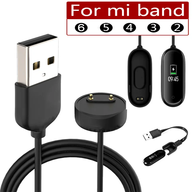 

696 Charger Cable For Xiaomi Mi Band M5 M6 3 4 Mi Band 5 Smart Bracelet Charger Xiaomi Band 2 Charging Cable USB Charger Adapter