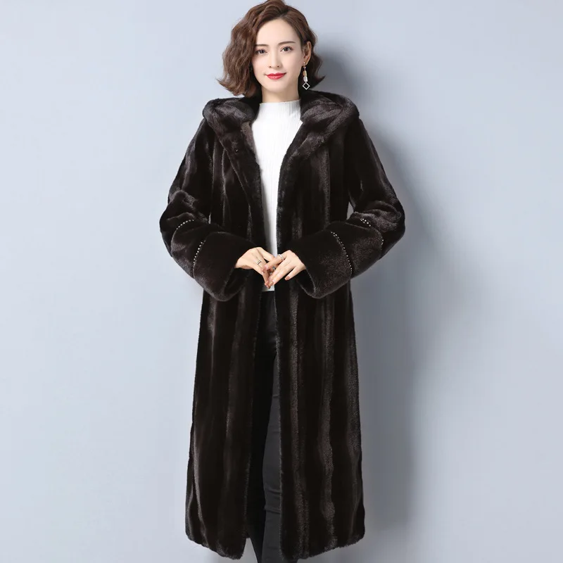 Women real mink coats female mink fur coat genuine long fur coat ladies winter clothes oversize 6xl 5xl 7xl natura fur coats