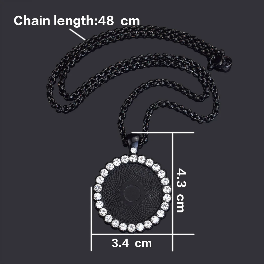 

"Best Friends Are The Sisters We Choose"Quote Round Rhinestone Necklace Friendship Pendant Necklaces Women Sisters Friend Gifts
