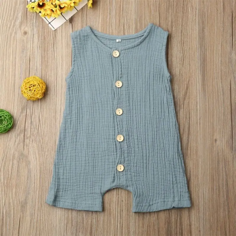 0 24M комбинезоны для новорожденных мальчиков и девочек одежда на пуговицах без