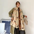 Новинка, Модный женский кашемировый шарф KOI LEAPING в европейском и американском стиле, мягкий теплый шарф, шаль с китайским узором, одеяло