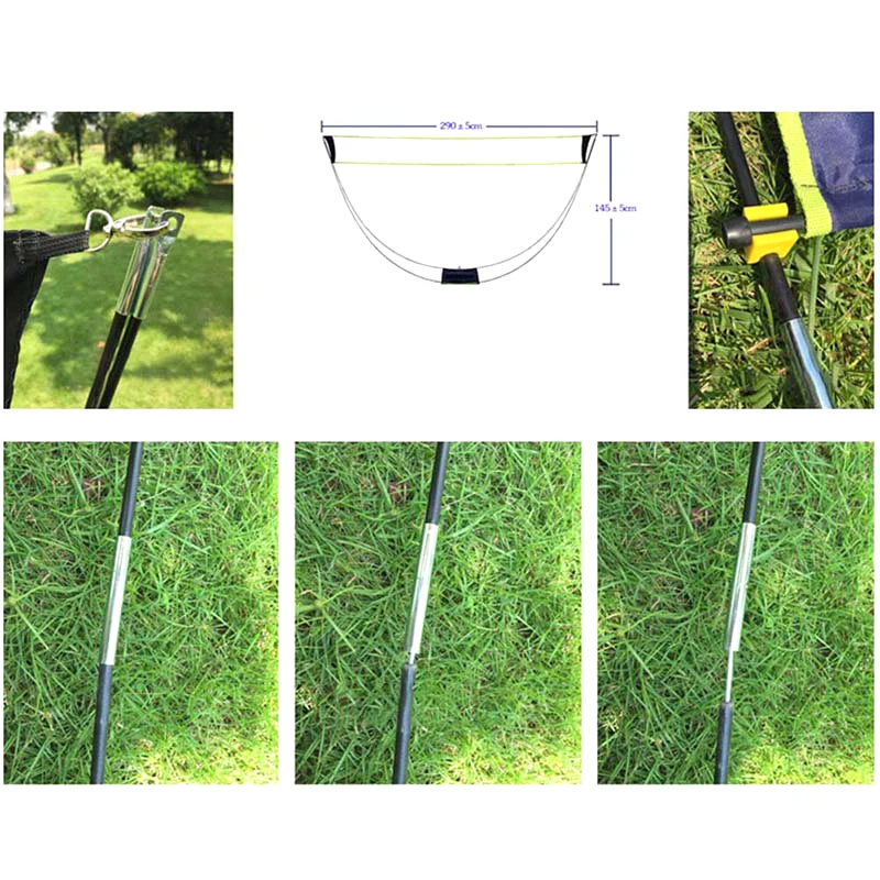 Новый портативный открытый складной бадминтон теннис волейбольная сетка на