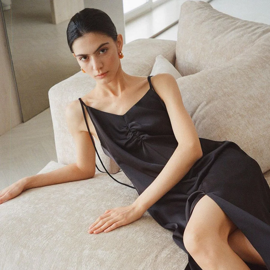 

BoozRey Y2k, модная летняя одежда, черное привлекательное летнее корейское платье с V-образным вырезом, облегающее платье миди, повседневное женс...