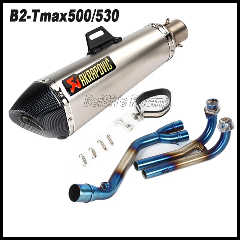 Слипоны TMAX мотоцикл Akrapovic выхлопная труба звено полная система для Yamaha TMAX 530 TMAX 500 TMAX530 TMAX500 2008