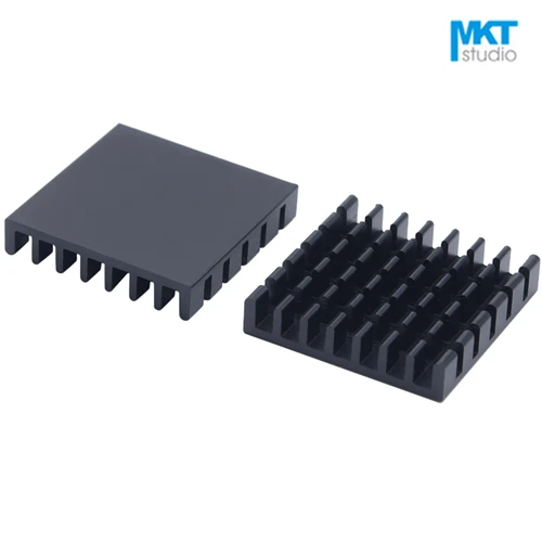 

10Pcs Black 25*25*5mm Aluminum Cooling Fin Radiator Heat Sink For TO-3P, MOS, IC, Amplifier, Power