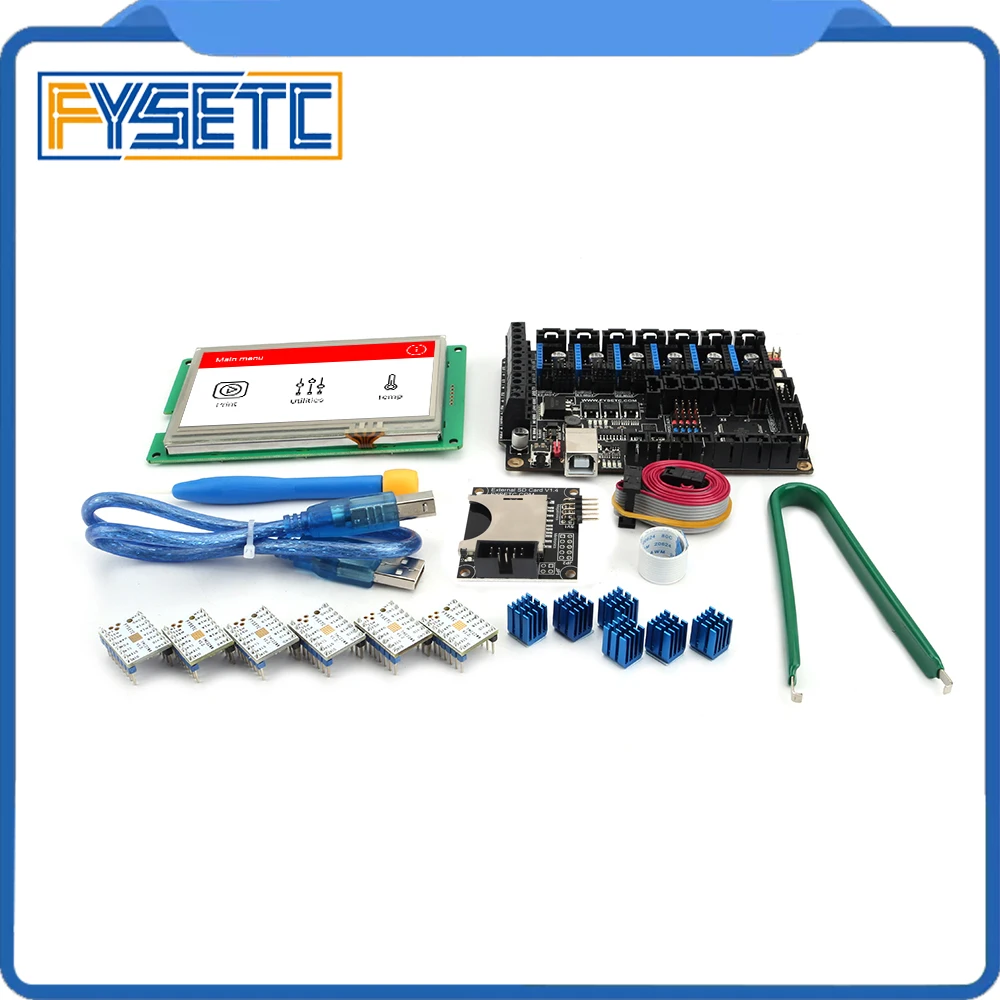 Материнская плата все в одном FYSETC F6 V1.3 + сенсорный экран 4 3 дюйма с SD ридером 6 шт.