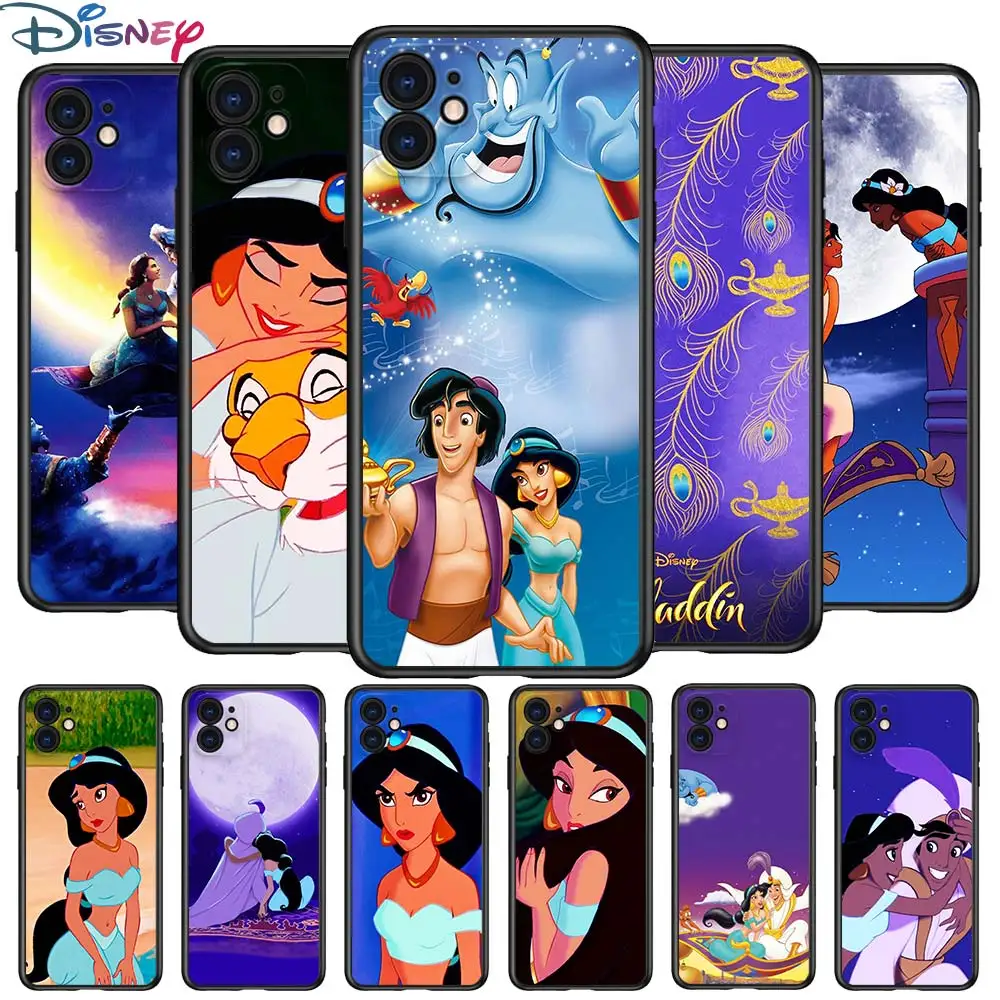 

Aladdin and the magic lamp for Apple iPhone 12 Pro Max Mini 11 Pro XS Max X XR 6S 6 7 8 Plus 5S SE2020 Soft Black Phone Case