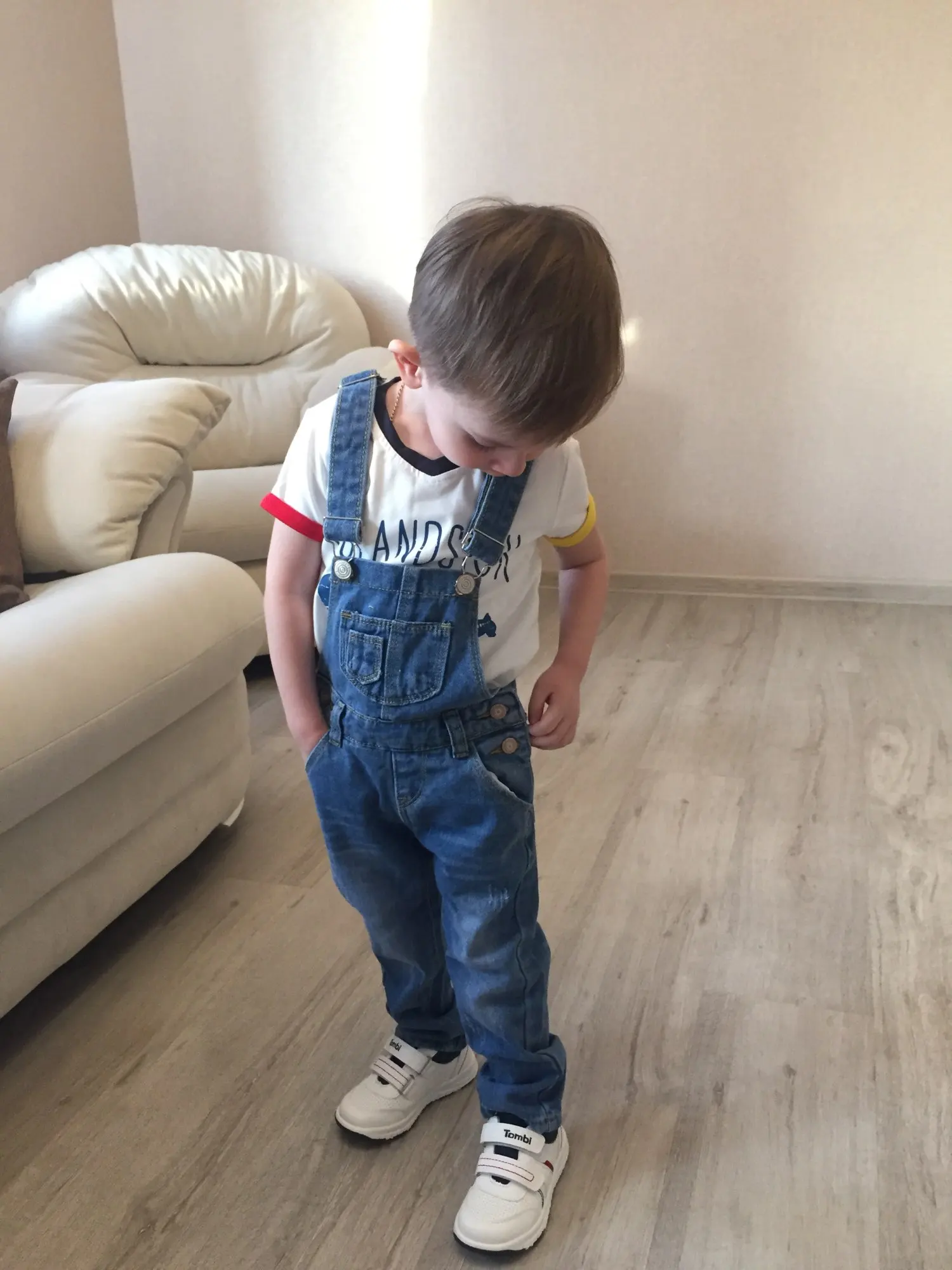 0-8T Spring Kids Overalls Slim Trousers Boys Girls Suspender Bib Denim Pants Kids Jeans Jumpsuit Clothes Children Clothing images - 6